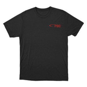 Red PBC Logo Unisex T Shirt Black