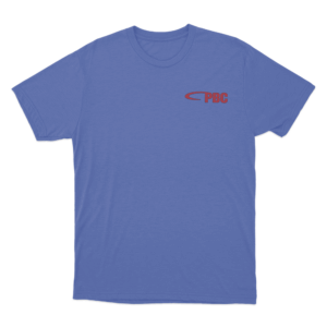 Red PBC Logo Unisex T Shirt Blue